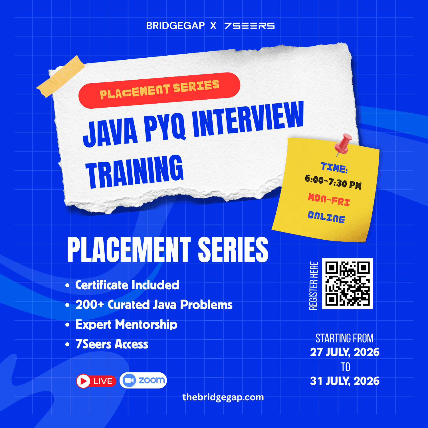 Placement Bootcamp Series — Java PYQ Interview Training